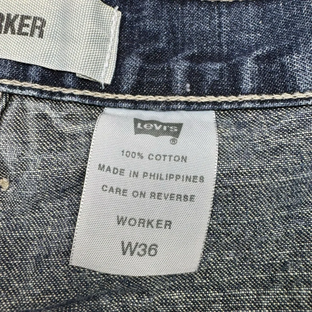 Vintage Levi's Shorts‎ Mens 36x11 Denim Worker Y2K Blue Baggy Grunge Skater